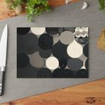Painted Anarchy Zarif Geometrik Açılar Temperli Cam Kesme Tahtası Seti - Kaymaz Yüzeyli Şık ve Dayanıklı