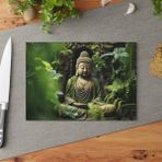 Painted Anarchy Zen Garden Cam Kesme Tahtası - Şık ve Dayanıklı Kaymaz Yüzey - Kolay Temizlenen