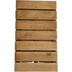 Pakçam Kereste Ahşap Paspas Kapı Önü Paspası Tırtıklı Dek Ahşap Paspas - 40 x 70 cm - Kahverengi