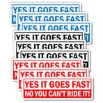 Paket 9 Parça Evet Hızlı Gidiyor Hayır Sen Binemezsin Çıkartmalar Komik Su Geçirmez Vinil Çıkartmalar Dekor Spor Araba Motosiklet Güvenlik Kaskı Kir Bisiklet Motokros Yetişkinler Kadınlar Erkekler