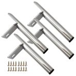 Paket Ayarlanabilir Metal Mobilya Ayakları 13 cm-20 cm Modern Kanepe Masa Masa Ayakları Gümüş Destek Ayakları TV Sehpası için 18 cm (7,1 inç) Yükseklik Değiştirilebilir Tasarım