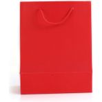 Paket Parti Karton Üzeri Mat Selefonlu Kırmızı Çanta 14X17X6,CM(25'LI)