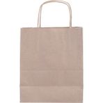 Paket Parti Kraft Kağıt Çanta 25 Adet 20x10x22 cm Büküm Saplı Doğal Renkli