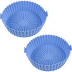 Paket Yeniden Kullanılabilir Hava Fritöz Silikon Astar Hava Fritöz Silikon Tencere Bulaşık Makinesinde Yıkanabilir Pişirme Kavurma Mikrodalga C (Yurt Dışından)