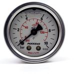 Pakkens 0-10 Bar 50 mm Arkadan Bağlantılı Gliserinli G 1/4 inç Manometre