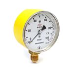 Pakkens 0-100 mBar 63 mm Alttan Bağlantılı Kapsül Diyaframlı Doğalgaz Manometresi CL1,6 G 1/4''