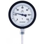 Pakkens 0-120 °C Çap 100 mm Daldırma Boyu 10 cm Alttan Bağlantılı G 1/2 inç Termometre