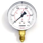 Pakkens 0-16 Bar 63 mm Alttan Bağlantılı Kuru Manometre