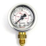 Pakkens 0-160 Bar 50 mm Alttan Bağlantılı Gliserinli G 1/4 inç Manometre