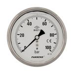 Pakkens 0-160 Bar 50 mm Arkadan Bağlantılı Gliserinli G 1/4 inç Manometre