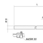 Pakkens 0-160 °C Çap 100 mm Daldırma Boyu 10 cm Arkadan Bağlantılı G 1/2 Termometre