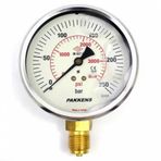 Pakkens 0-250 Bar 100 mm Alttan Bağlantılı Gliserinli G 1/2 inç Manometre