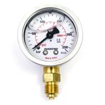 Pakkens 0-250 Bar 50 mm Alttan Bağlantılı Gliserinli G 1/4 inç Manometre