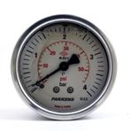 Pakkens 0-4 Bar 50 mm Arkadan Bağlantılı Gliserinli G 1/4 inç Manometre