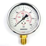 Pakkens 0-600 Bar 63 mm Alttan Bağlantılı Gliserinli Manometre G 1/4 inç