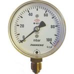 Pakkens Alt Bağlantılı Diyafram Manometre 63 mm 100 MBar