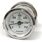 Pakkens Çap 60 0/+300 °c Arkadan Bağlantılı Pano Tip Gazlı Termometre 1mt Paslanmaz Örgülü - Yok