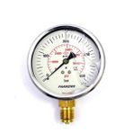 Pakkens Gliserinli G 1/2 inç 0-400 Bar 100 mm Alttan Bağlantılı Manometre