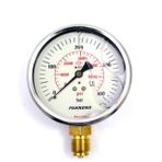 Pakkens Gliserinli G 1/2 inç 0-400 Bar 160 mm Alttan Bağlantılı Manometre