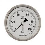 Pakkens Gliserinli G 1/4 inç 0-40 Bar 63 mm Arkadan Bağlantılı Manometre