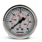 Pakkens Gliserinli G 1/4 inç 0-60 Bar 50 mm Arkadan Bağlantılı Panotipli Manometre