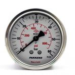 Pakkens Gliserinli G 1/4 inç 0-60 Bar 63 mm Arkadan Bağlantılı Panotipi Manometre