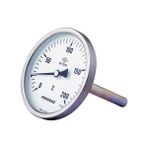 Pakkens Termometre 0-200 °C Çap 100 mm Daldırma Boyu 10 cm Arkadan Bağlantılı G 1/2 inç