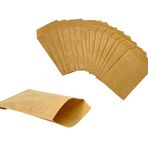 PAKNOR® 100 adet kağıt torba, kahverengi, küçük, 7 x 12 cm, mutluluk gözyaşları ve Noel takvimi için ideal, mini kraft kağıt torba, düğün, Noel için, hediye torbası olarak çiçek tohumları