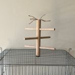 Paks Pet Kafes Üstü Ahşap Kuş Tüneği,papağan Oyuncağı,kuş Oyuncağı,sultan Papağanı Oyuncağı,el Yapımı - 25x15 cm