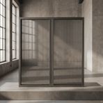 Palace Aluminium Premium Çift Kapılı Akordeon (Plise) Sineklik – Kapı Sistemleri - Antrasit - 90 x 210