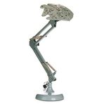 Paladone Millennium Falcon Posable Star Wars çalışma masası lambası, tüm yaş grupları için hediye, gri, PP5056SW