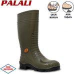 Palalı S5 Pvc Çizme Çelik Burunlu Ara Tabanlı - Haki