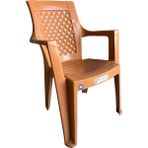 Palermo Plastik Sandalye 4 Adet Palermo Bahçe Balkon Teras Mutfak Sandalyesi - Kahverengi - 4 lü set