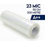 Palet Streç Film 23MIC 50CM x 300 mt (Şeffaf) Ultra Güçlü Sarım