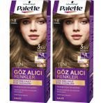 Palette 7-0 Kumral Saç Boyası Krem Form 2 Adet Uzun Süre Kalıcı Renk ve 3'lü Bakım Etkisi - 7.0