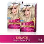 Palette Deluxe 10-2 Platin Sarısı Saç Boyası Krem Formda 2 Adet Amonyaklı Derinlemesine Bakım - 10.2