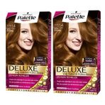 Palette Deluxe 7.554 Altın Karamel 2 Adet Saç Boyası
