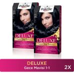 Palette Deluxe Saç Boyası 1-1 Gece Mavisi X 2 Kalıcı Renk ve Derinlemesine Bakım Özelliği - 1.1