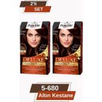 Palette Deluxe Saç Boyası 5-680 Altın Kestane x 2 Uzun Süre Kalıcı Krem Formu ile Derinlemesine Bakım