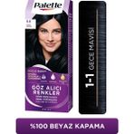Palette Göz Alıcı Renkler 1-1 Gece Mavisi Pentanol Besleyici Yağ İçeren 115 ml Saç Boyası