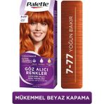 Palette Göz Alıcı Renkler 7-77 Yoğun Bakır Pentanol Besleyici Yağ İçeren 115 ml Saç Boyası