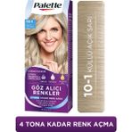 Palette Göz Alıcı Renkler Renk Açıcı 10-1 Küllü Açık Sarı Pantenol Besleyici Yağ İçeren 115 ml Saç Boyası