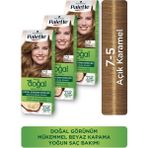 Palette Kalıcı Doğal Renkler Saç Boyası x 3 7-5 Açık Karamel Amonyaksız ve Bitkisel İçerik