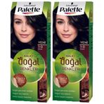 Palette Natural Colors 1-0 Siyah 4'lü Saç Boyası