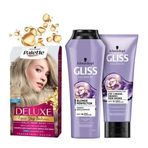 Palette Sarı Saçlara Özel Bakım Seti Deluxe 12-2 Titan Sarı Saç Boyası+ Gliss Blonde Perfector Mor Şampuan + Mor Maske