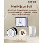 Palex 3 Lü Hijyen Seti ( Sıvı Sabunluk+Tuvalet Kağıt Dispenseri+ Z Katlı Havlu Dispenseri ) - Krom Kaplama