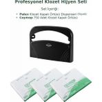 Palex Klozet Kapak Örtüsü Dispenseri Siyah+ 3 × 250 Adet Klozet Kapak Örtüsü Seti
