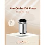 Palex Krom Çemberli Çöp Kovası 12 Lt