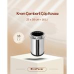 Palex Krom Çemberli Çöp Kovası 16 Lt