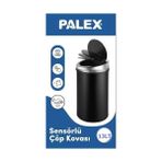 Palex Sensörlü Çöp Kovası Siyah USB Şarjlı 13 Lt